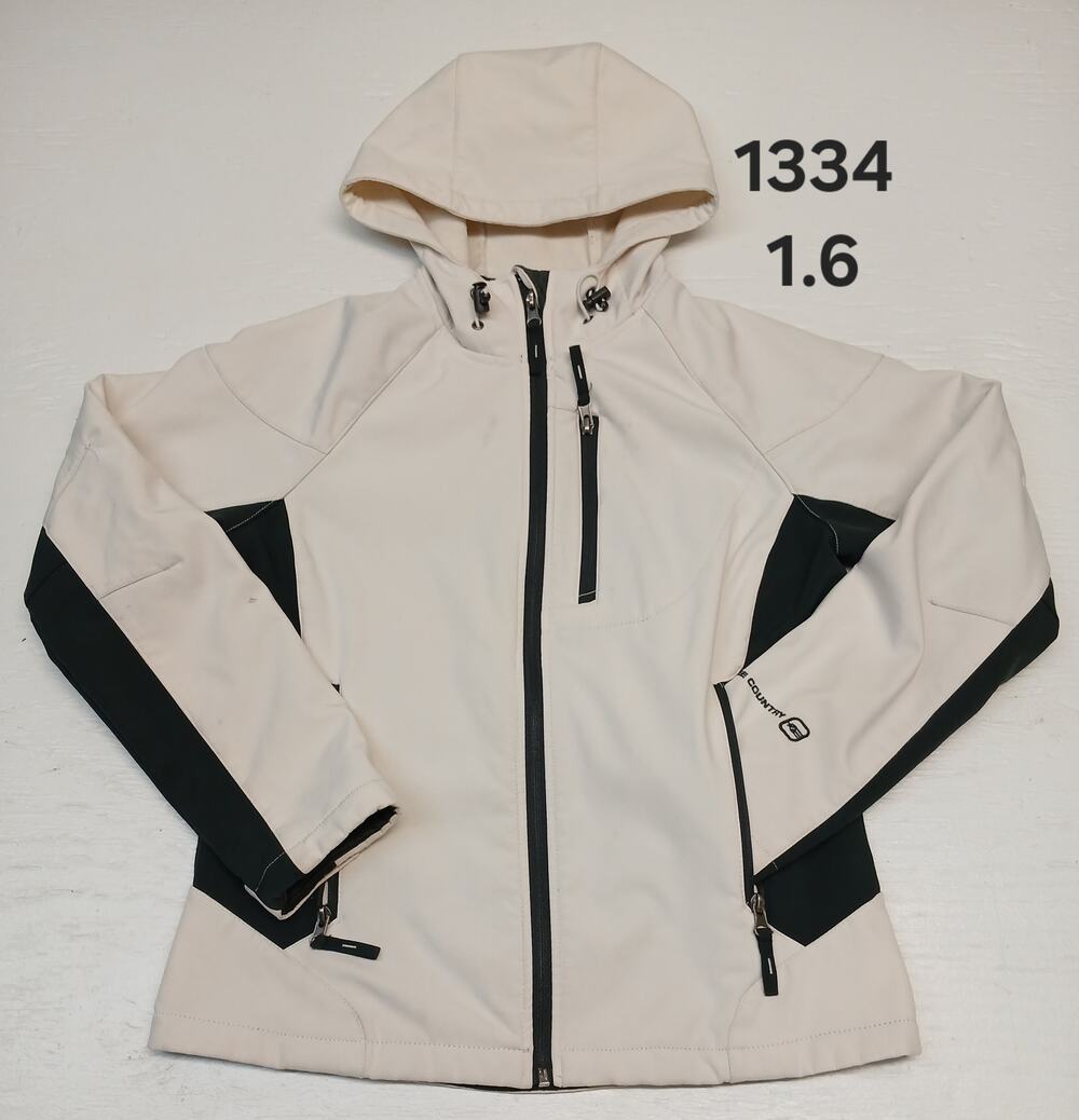 Free Country (Small) Cream Full Zip Athletic Outwear Jacket